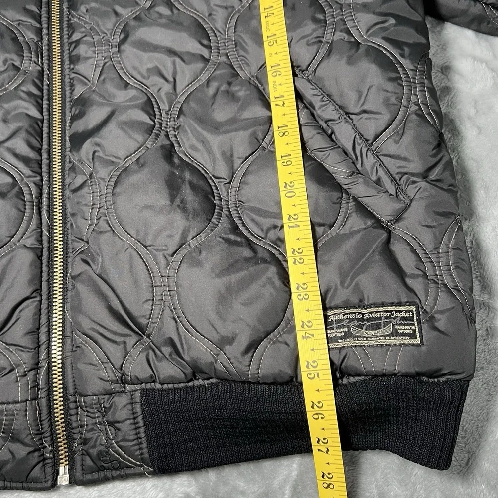 Sean John Jacket Men Size Large Reversible Bomber Puffer Coat Y2K Black